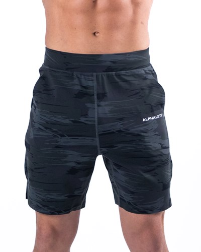 Alphalete 4-Way Stretch 8" Kurzes Schwarz Camouflage | IK0561274