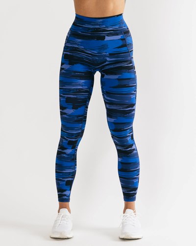 Alphalete All-Purpose Legging Blau Camouflage | LQ6325910