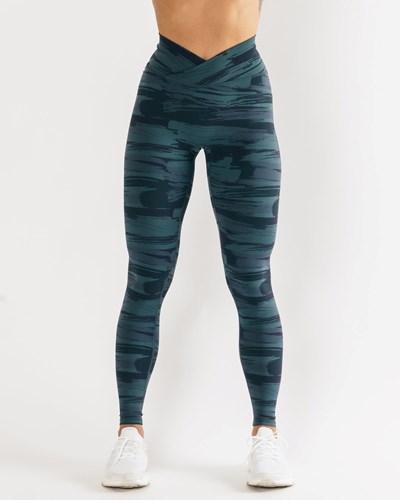 Alphalete All-Purpose Legging Blau Camouflage | MS1963025