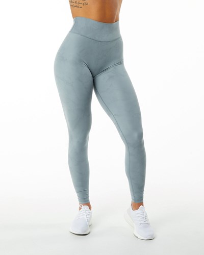 Alphalete All-Purpose Luxury Legging Washed Denim | LK4192583