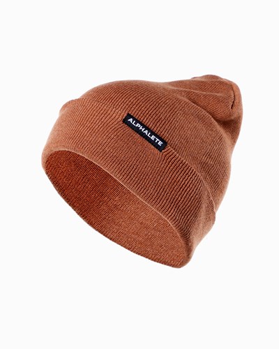 Alphalete Baumwoll Knit Beanie Clay | FH7986035