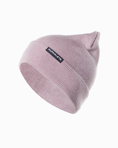 Alphalete Baumwoll Knit Beanie Lila | JF5780216