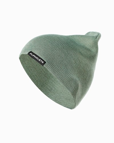 Alphalete Baumwoll Knit Beanie Sage | CJ6720148