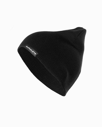 Alphalete Baumwoll Knit Beanie Schwarz | UO0379658