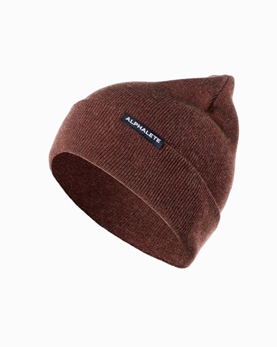 Alphalete Baumwoll Knit Beanie Wine | BQ6193570