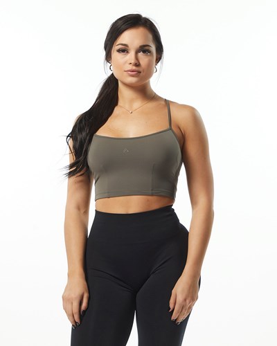 Alphalete Camisole Y-Back Crop Tank Grau | US8512376