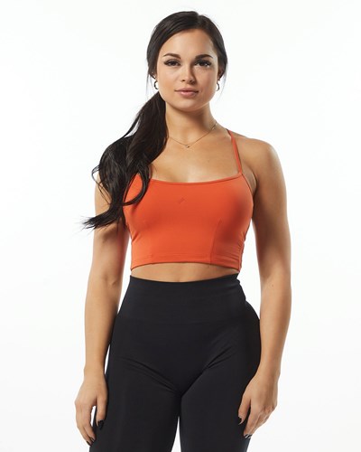 Alphalete Camisole Y-Back Crop Tank Orange | GZ1903476