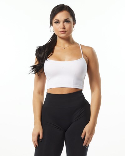 Alphalete Camisole Y-Back Crop Tank Weiß | TB6842357