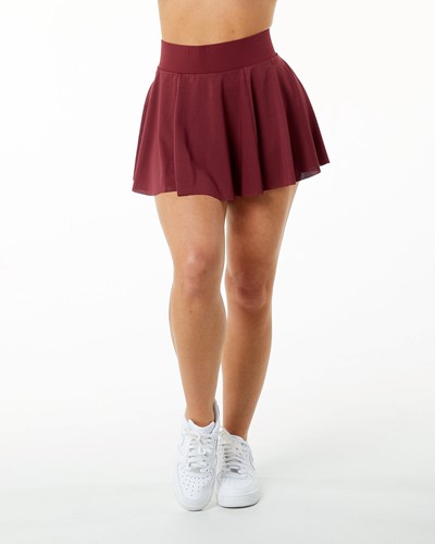 Alphalete Compression Gefütterte Mesh Skirt Crimson | GD9058246