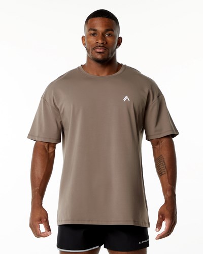 Alphalete Drop Shoulder Tee Mocha | BE0467325