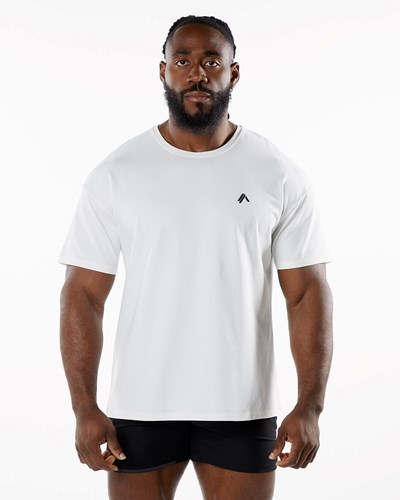 Alphalete Drop Shoulder Tee Weiß | OC1648957