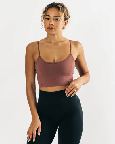 Alphalete Fitted Cropped Tank Mauve | AH4798561