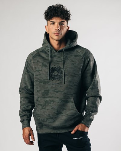 Alphalete Fitted Performance Hoodie Grün | XU0349521