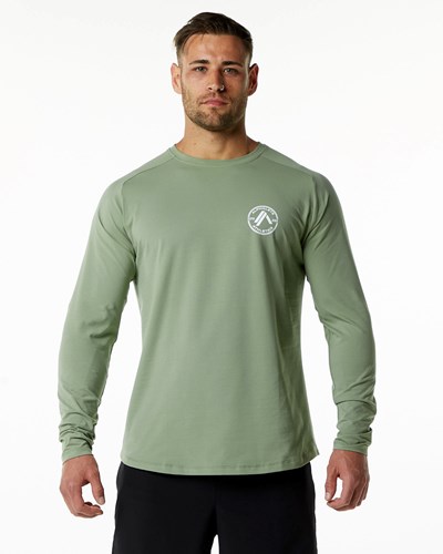 Alphalete Fitted Performance Long Sleeve Sage | NZ2308147