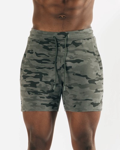 Alphalete Fitted Single-Brushed 7" Kurzes Camouflage | CI6315289