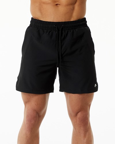 Alphalete Gefütterte Swim Trunk Schwarz | EO1046273