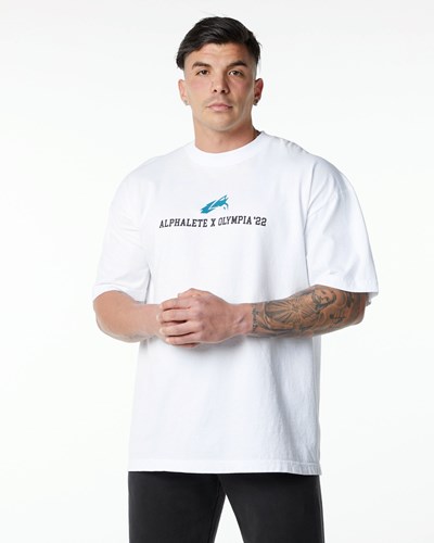 Alphalete Heavyweight Oversized Tee Weiß | BJ8063271