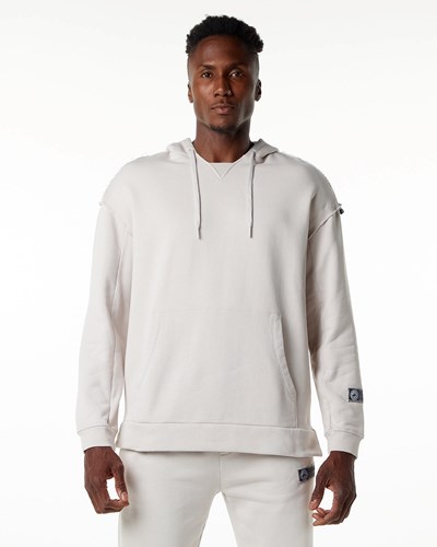 Alphalete Heavyweight Washed Terry Hoodie Moonstone | NC9273648