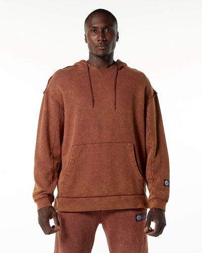 Alphalete Heavyweight Washed Terry Hoodie Bloodstone | YO5248639