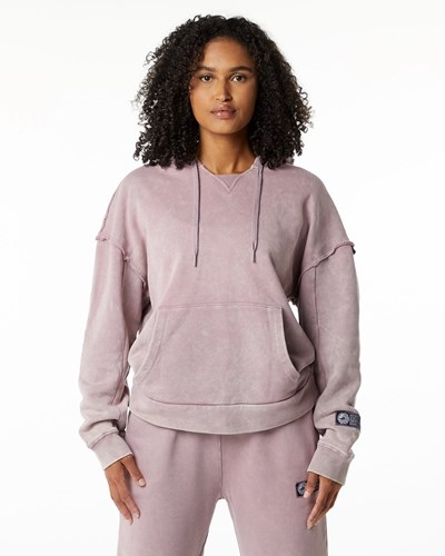 Alphalete Heavyweight Washed Terry Hoodie Rosa | ZY5140723