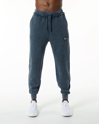 Alphalete Heavyweight Washed Terry Jogger Blau | PX9156742