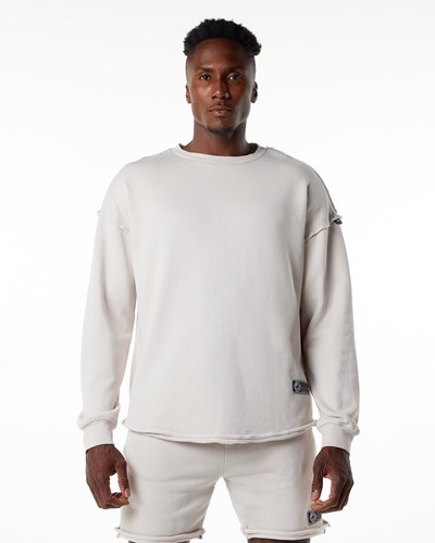 Alphalete Heavyweight Washed Terry Pullover Moonstone | EN3249150