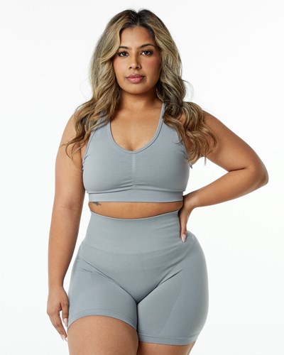 Alphalete High-Impact Seamless Sports Bra Grau | AS1369087