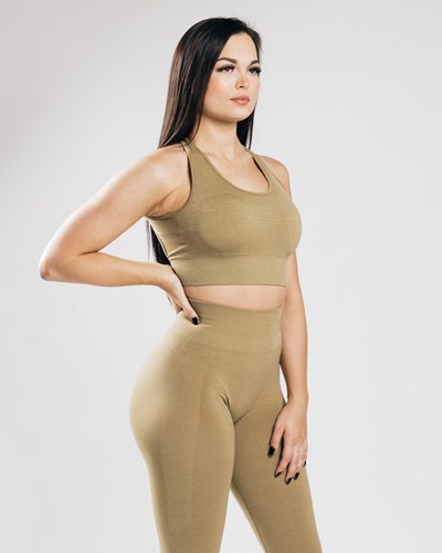 Alphalete High-Impact Seamless Sports Bra Gold | DC3194862