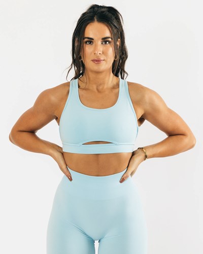 Alphalete High-Impact Seamless Sports Bra Blau | FK6093748