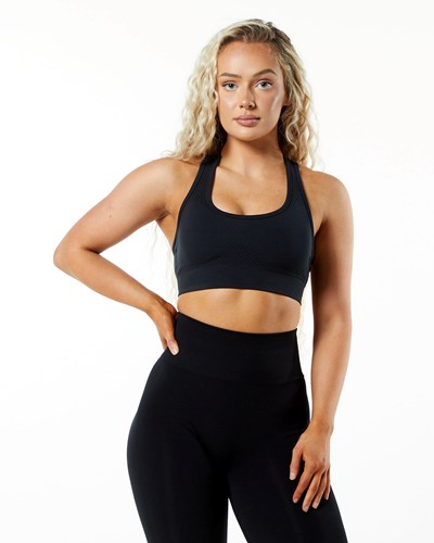 Alphalete High-Impact Seamless Sports Bra Schwarz | JN5214967