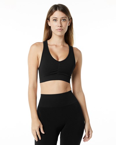 Alphalete High-Impact Seamless Sports Bra Schwarz | NG9862047