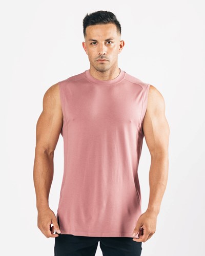 Alphalete High-Neck Premium Cutoff Cranberry Ice | DV4127639