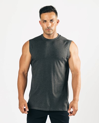 Alphalete High-Neck Premium Cutoff Schwarz | XN6934015