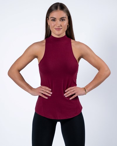 Alphalete High-Neck Premium Tank Rot | YL1924736