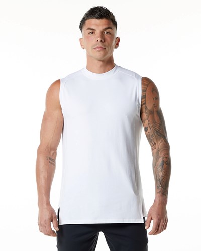 Alphalete High-Neck Premium Tank Weiß | GL7453961