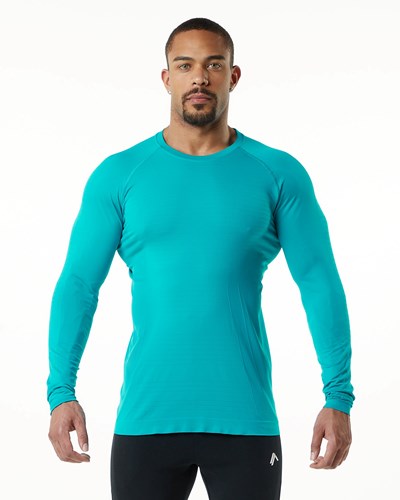 Alphalete High Performance Seamless Long Sleeve Tee Ocean | GM8396140