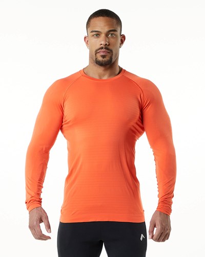 Alphalete High Performance Seamless Long Sleeve Tee Faded Strawberry | RS0482935