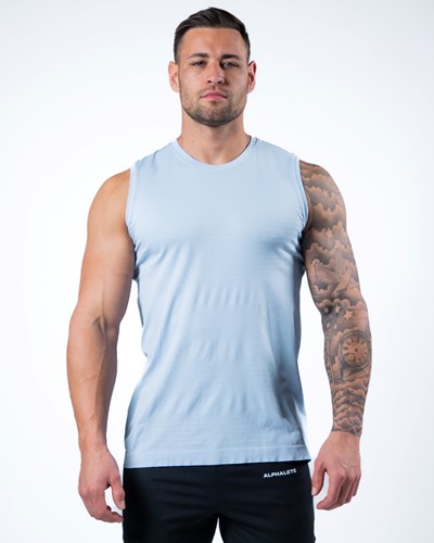 Alphalete High Performance Seamless Tank Blau | PW8963475