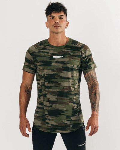 Alphalete High Performance Tee Olivgrün Camouflage | BN5271408