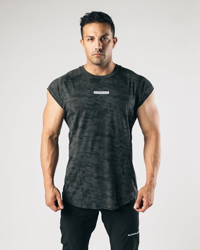 Alphalete High Performance Ärmellose Tee Schwarz Camouflage | WT9385764