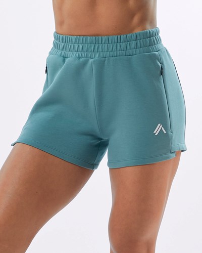 Alphalete Interlock Knit 3.5" Kurzes Teal | PV1243506