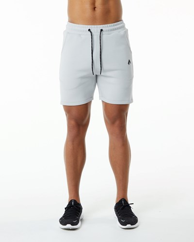 Alphalete Interlock Knit 6" Kurzes Grau | ZW0873965