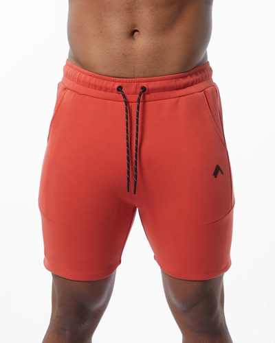 Alphalete Interlock Knit 6" Kurzes Orange | YF7569403