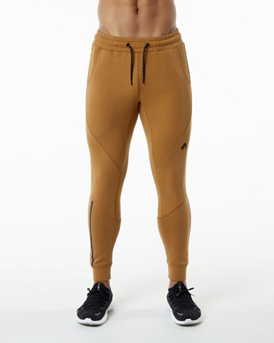 Alphalete Interlock Knit Cuffed Jogger Almond | WL6281743