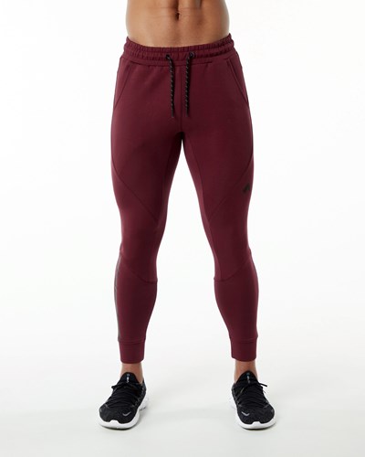 Alphalete Interlock Knit Cuffed Jogger Bordeaux | SN2317605