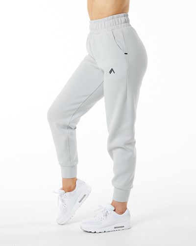 Alphalete Interlock Knit Cuffed Jogger Grau | FE2148690