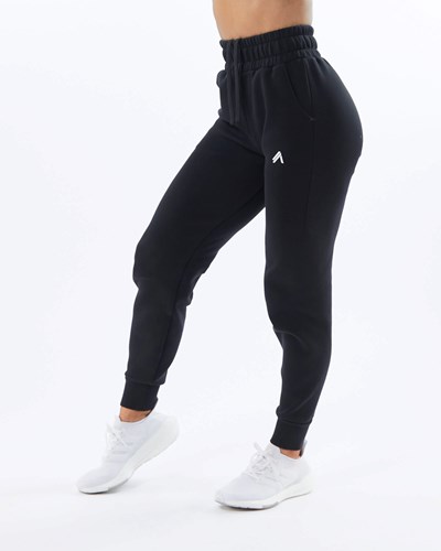 Alphalete Interlock Knit Cuffed Jogger Schwarz | BH3982176