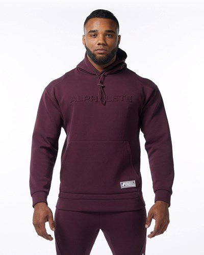 Alphalete Interlock Knit Hoodie Merlot | IN8379251