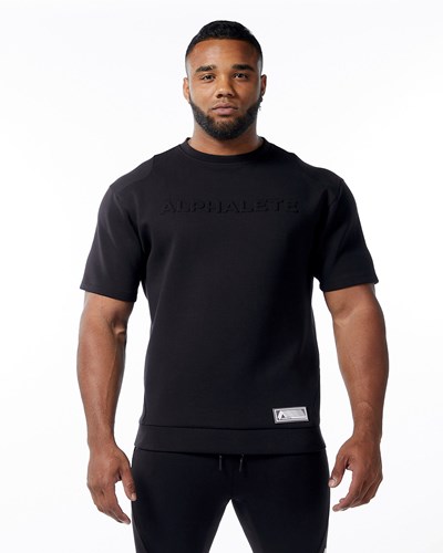 Alphalete Interlock Knit Pullover Schwarz | ID6890174