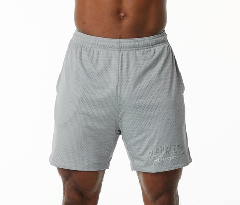 Alphalete Luxury Gefütterte 4-Way Stretch Mesh Kurzes Grau | MC1865379